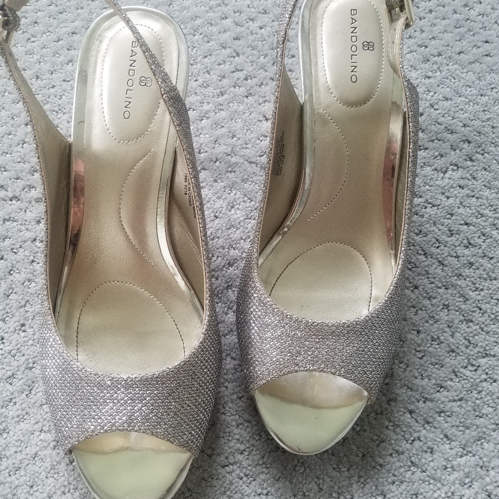 Gold wedding shoes